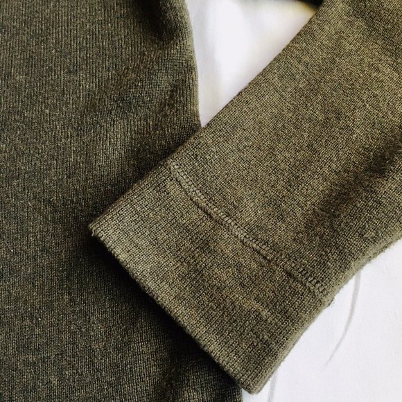 REUNION - Men’s Brown Sweater w Stripe Long Sleeve 1/4 Zipper Size‎ Medium - Picture 3 of 8